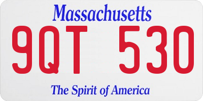 MA license plate 9QT530