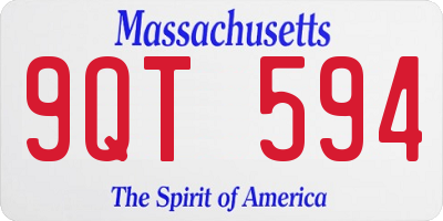 MA license plate 9QT594