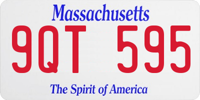 MA license plate 9QT595