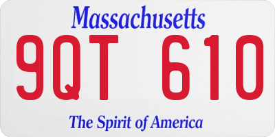 MA license plate 9QT610