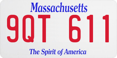 MA license plate 9QT611