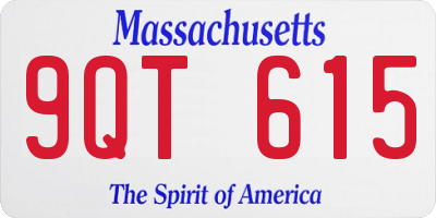 MA license plate 9QT615