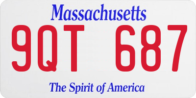 MA license plate 9QT687
