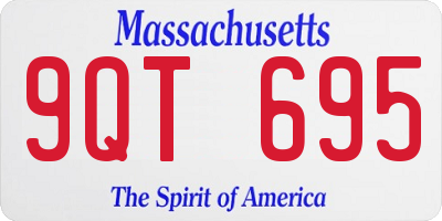 MA license plate 9QT695