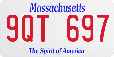 MA license plate 9QT697