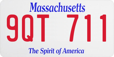 MA license plate 9QT711