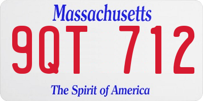 MA license plate 9QT712