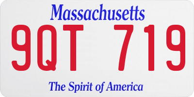 MA license plate 9QT719