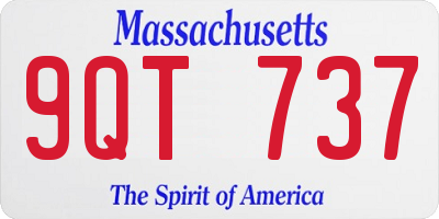 MA license plate 9QT737