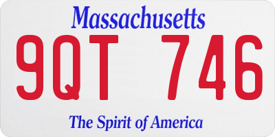 MA license plate 9QT746