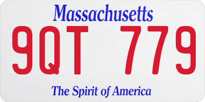 MA license plate 9QT779