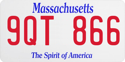 MA license plate 9QT866