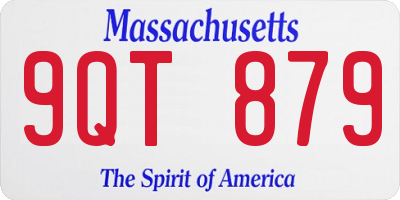 MA license plate 9QT879