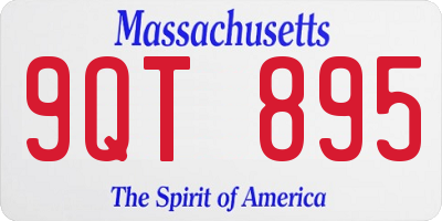 MA license plate 9QT895