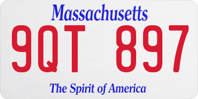 MA license plate 9QT897