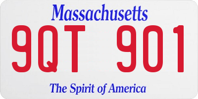 MA license plate 9QT901
