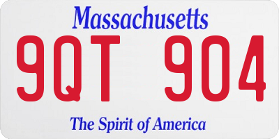 MA license plate 9QT904