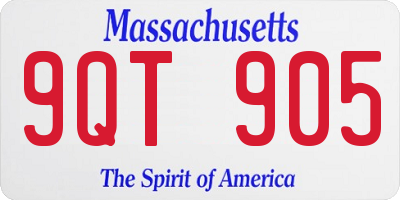 MA license plate 9QT905