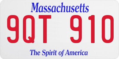MA license plate 9QT910
