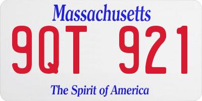 MA license plate 9QT921