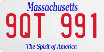 MA license plate 9QT991