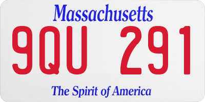 MA license plate 9QU291