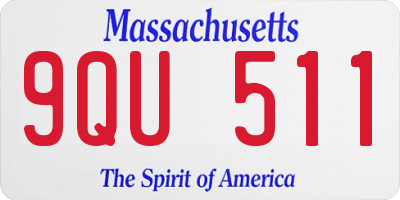 MA license plate 9QU511