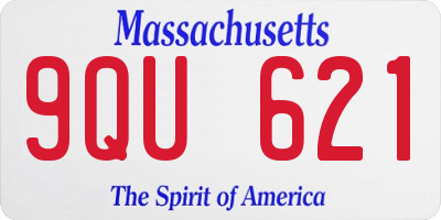 MA license plate 9QU621