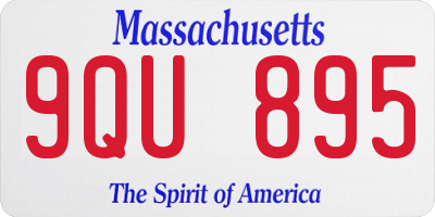 MA license plate 9QU895