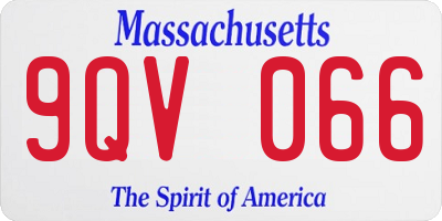 MA license plate 9QV066