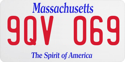 MA license plate 9QV069