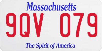 MA license plate 9QV079