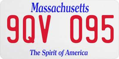 MA license plate 9QV095