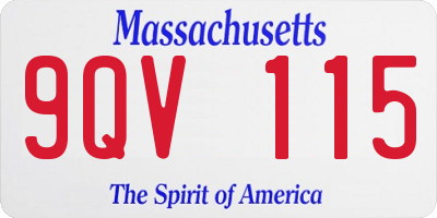 MA license plate 9QV115
