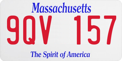 MA license plate 9QV157