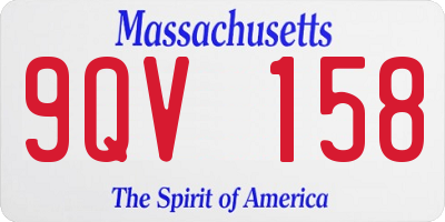 MA license plate 9QV158