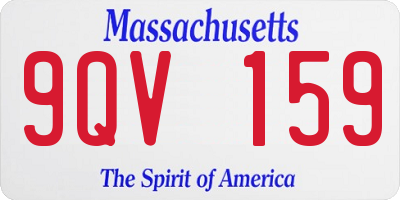 MA license plate 9QV159