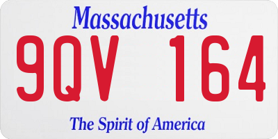 MA license plate 9QV164
