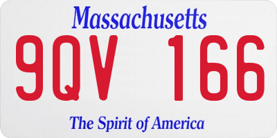 MA license plate 9QV166
