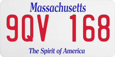 MA license plate 9QV168