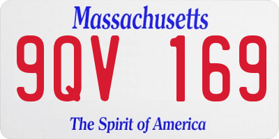 MA license plate 9QV169