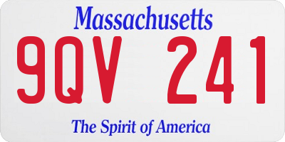 MA license plate 9QV241