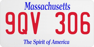 MA license plate 9QV306