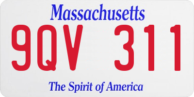 MA license plate 9QV311