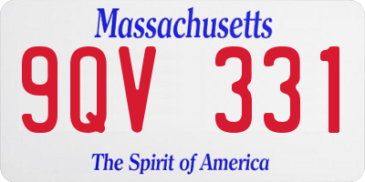 MA license plate 9QV331