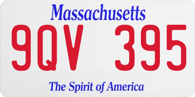 MA license plate 9QV395