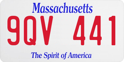MA license plate 9QV441
