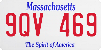 MA license plate 9QV469