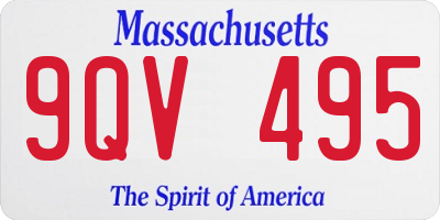 MA license plate 9QV495