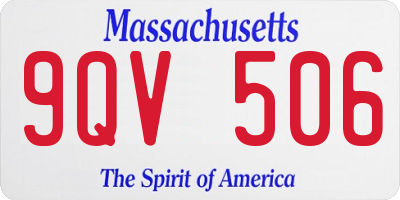 MA license plate 9QV506